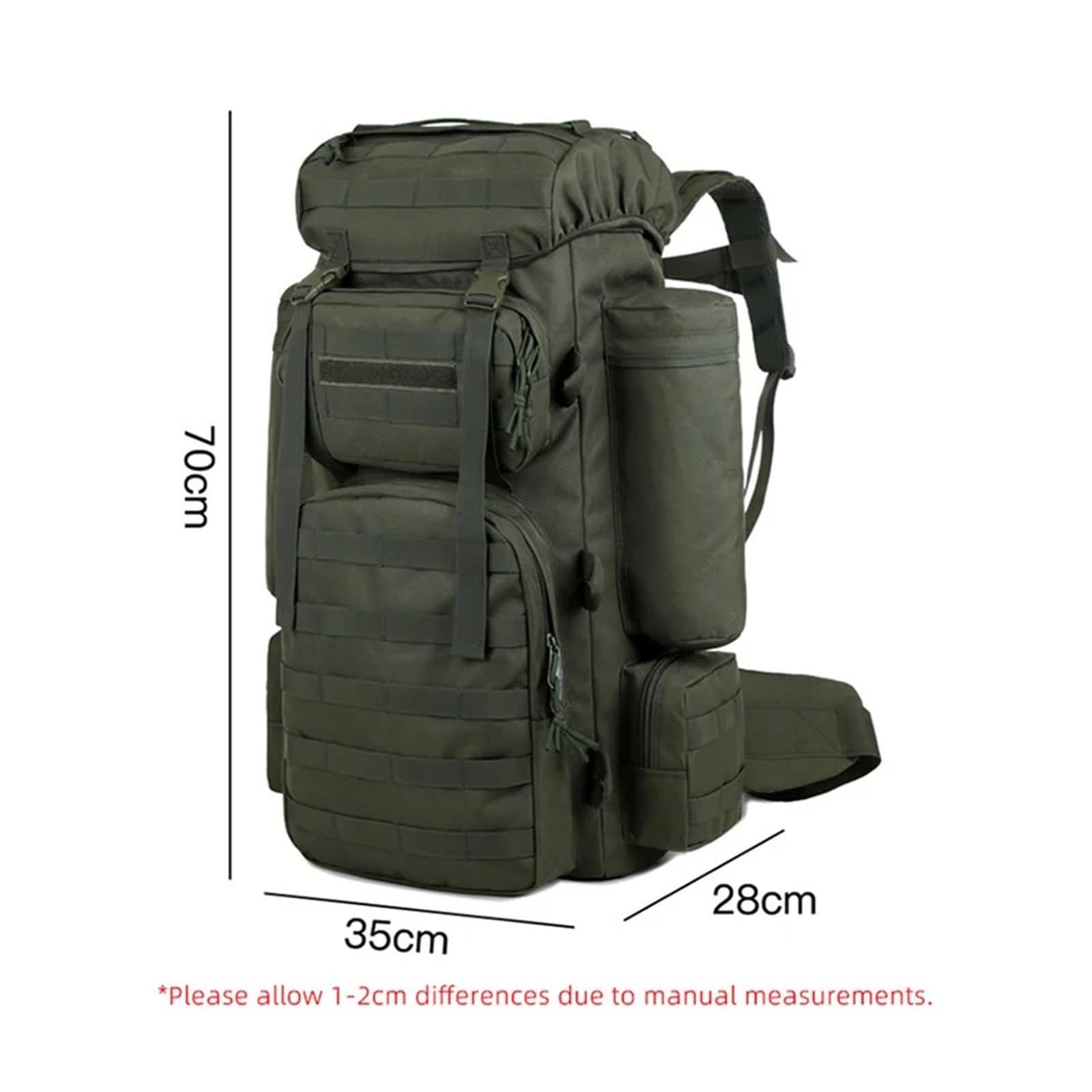 Mochila grande for hombre, escalada, montañismo, senderismo(Army Green)
