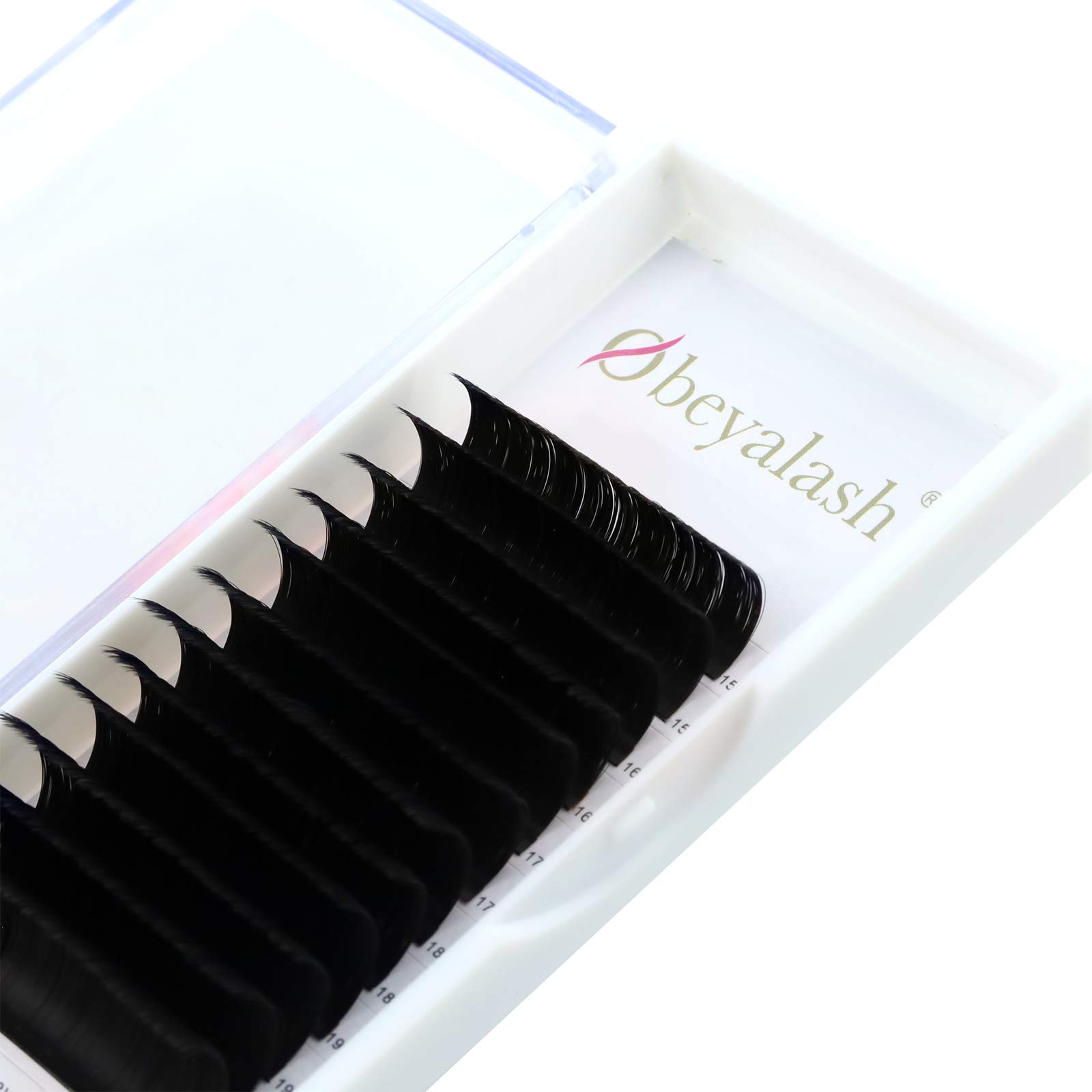 OBEYA Volume Eyelash Extensions 15-20mm Mixed Easy Fan Volume Lashes 0.07 Mixed Rapid Auto Blooming Flower lashes C Curl Self Fanning Eyelash Extensions Fast Fan (C-0.07-15-20)