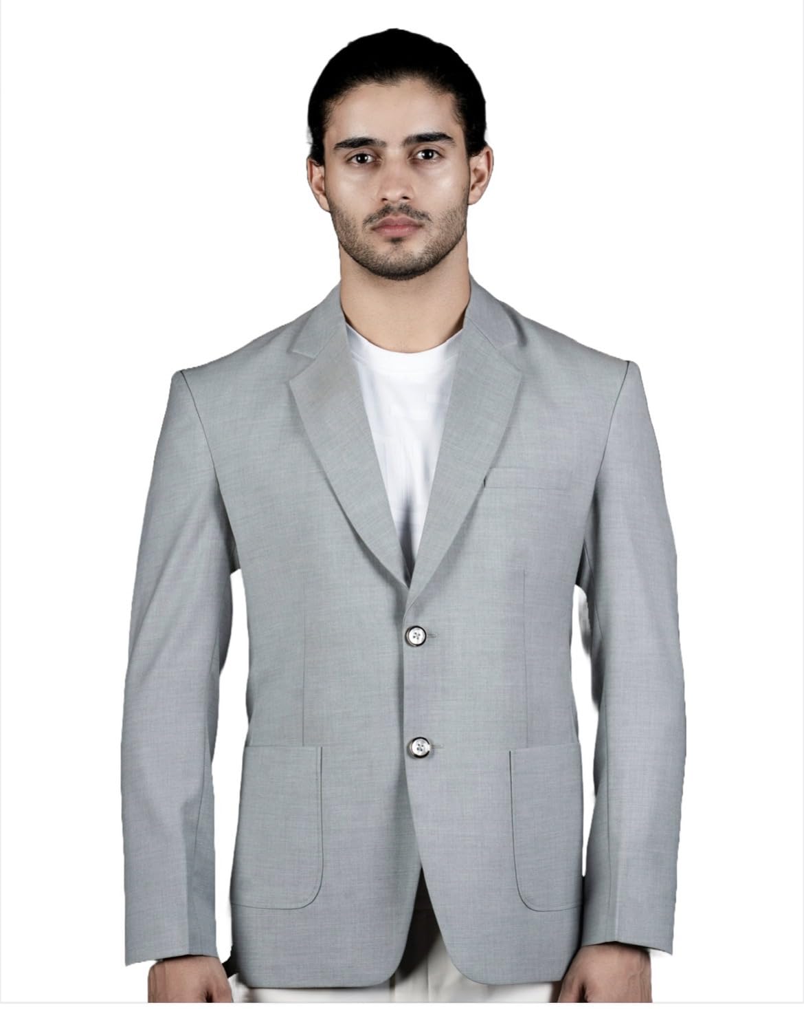 Men Single Breasted Blazer Light Green-picture-58