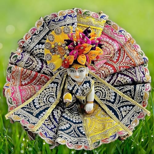 Image of Partish Laddu Gopal Janamashtmi Cone Style Dress (Size 3) l Ladoo Gopal Dress l Kanha Ji Poshak (A)