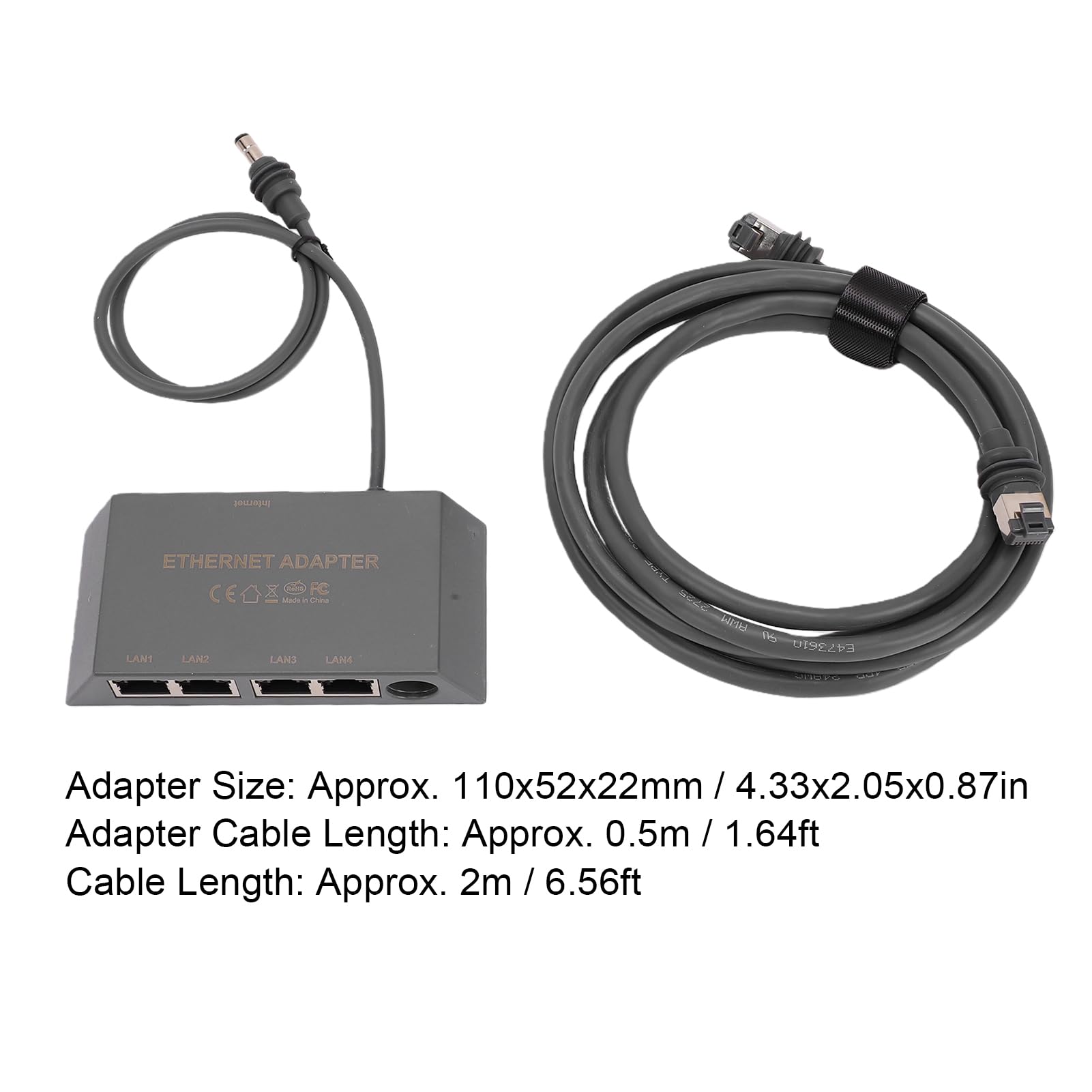 ASHATA Adattatore Ethernet Multi-Port, 4 Porte Gigabit per Mini Connessione Stabile Gen 3, per Piccolo Ufficio e Famiglia Ospitante