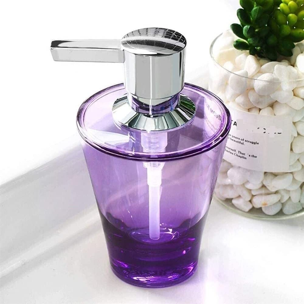 Dispenser per lozione, Dispenser per Sapone Liquido in Acrilico Trasparente con Ampia Apertura per Cucina e Bagno, flacone Doccia (Blu: Formato 200 ml)
