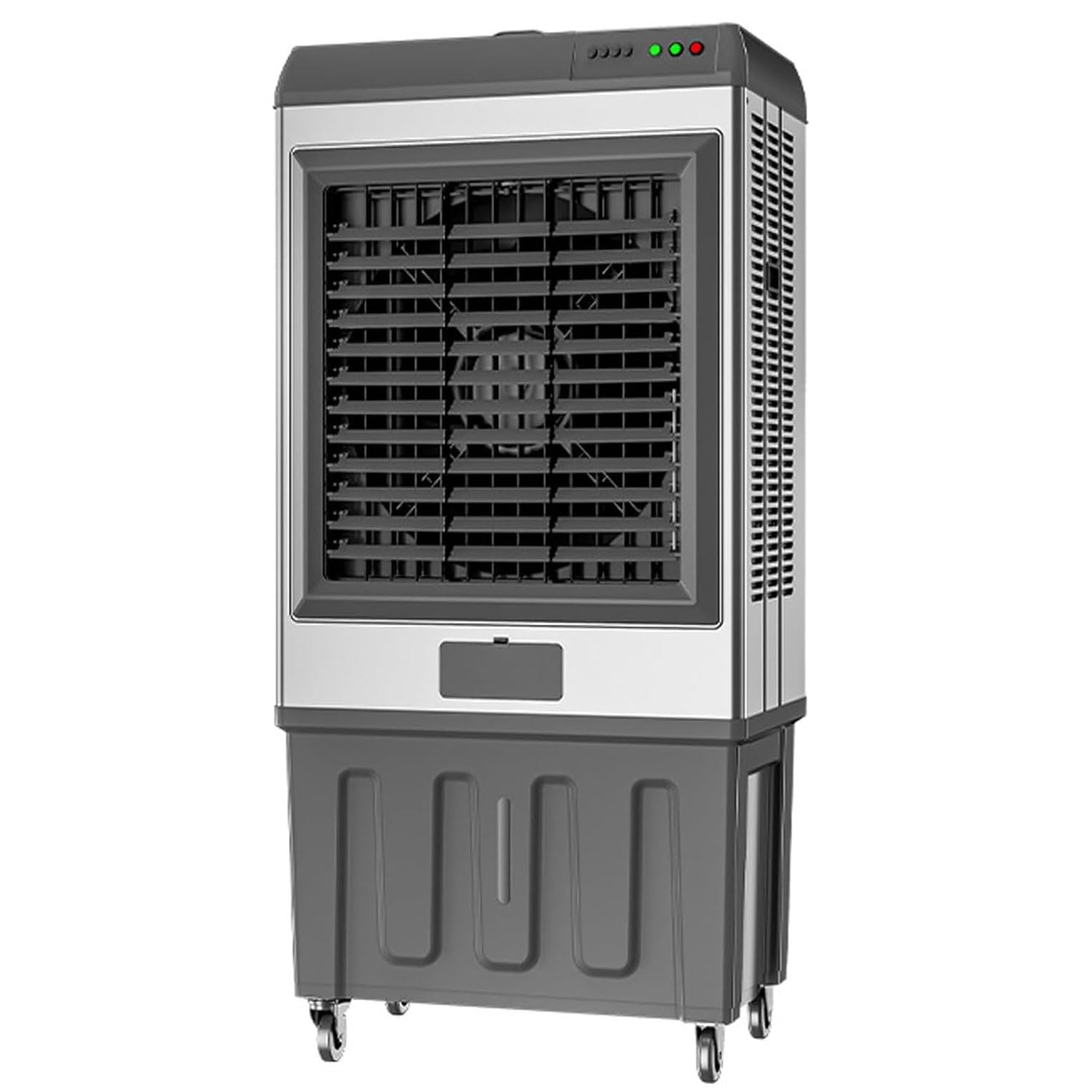 GWFBLID Evaporative Air Cooler Portable Air Conditioner Cooling Fan with 100L Water Tank and 3 Fan Speeds 90°Oscillation Cooling AC Unit with Wheel Industrial Swamp Air Cooler for Outdoor Commercial