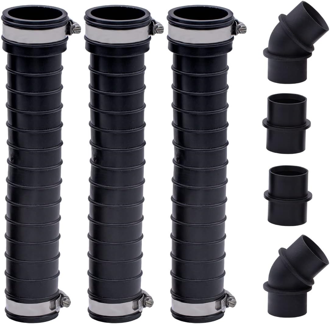 QwikFlex 36-in. Flexible Pipe Connector Kit for Offset or Hard To Reach 1-1/2-in. SCH40 PVC DWV Connections
