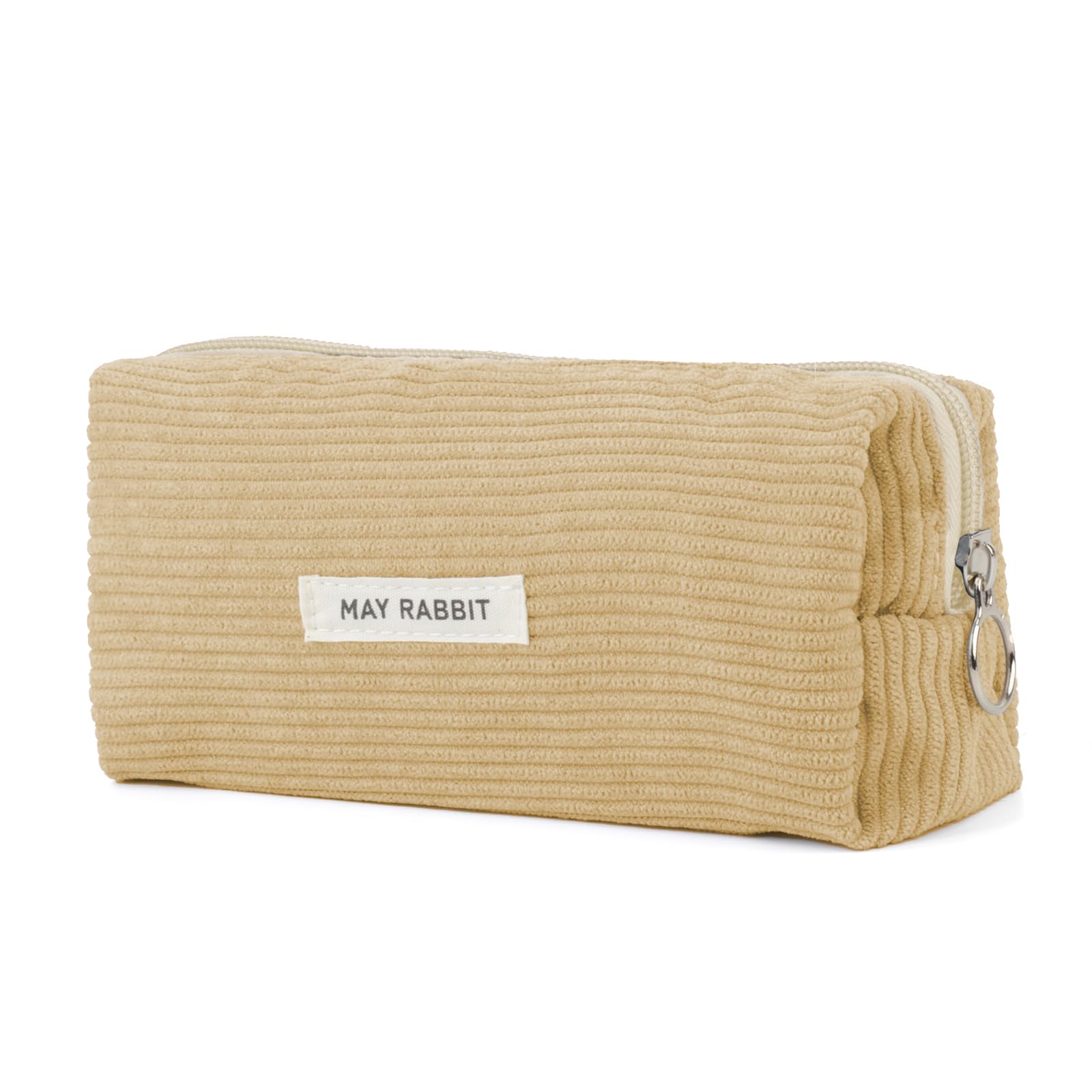 GMYIAK Big Capacity Corduroy Pencil Case for Girls and Boys,Aesthetic Pencil Case with Zip for Girls Secondary School,Cute Pen Case/Stationeryorganiser for Woman(Brown)