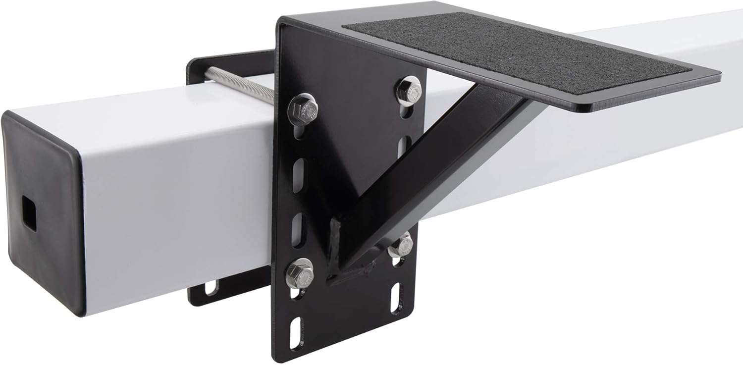 RecPro Frame Mounted Single Step | Boat Trailer Entry | Non-Slip Surface | Fits Up to 4x4 Square Frame