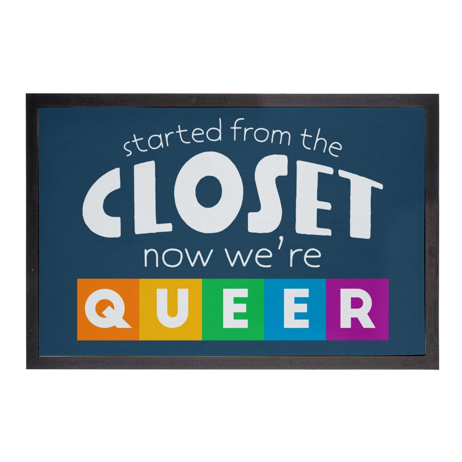 Paillasson bleu LGBTQ+ Fabulous 75x50cm tapis d'entrée intérieur pour communauté queer