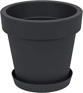 GreenGarden® Pflanzkübel Pflanztopf Blumentopf 40cm Höhe 35cm Hellgrau