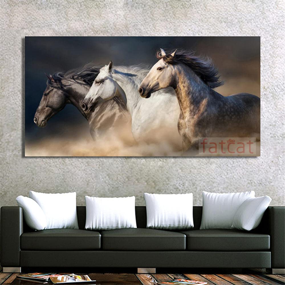 Diamond painting strass 5D chevaux broderie point de croix carrés 32x88inch