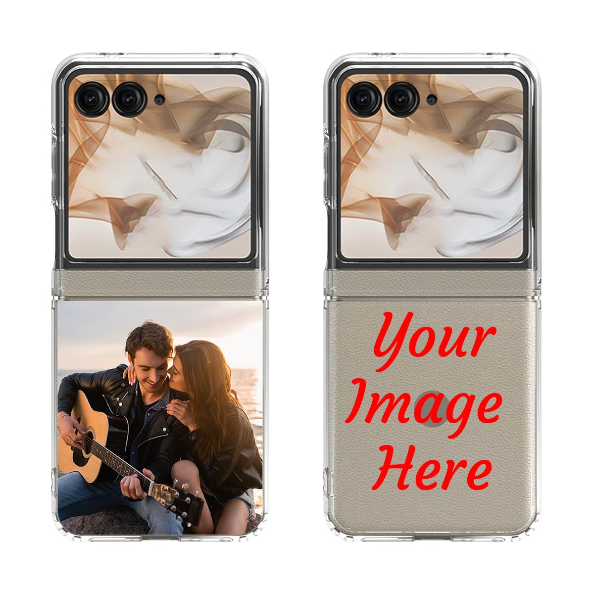 Customized Phone Case for Motorola Razr 2026 2025 2024 / Moto Razr 50/60 Personalized Picture Logo Name Text Cover Clear Design Your Own Shockproof