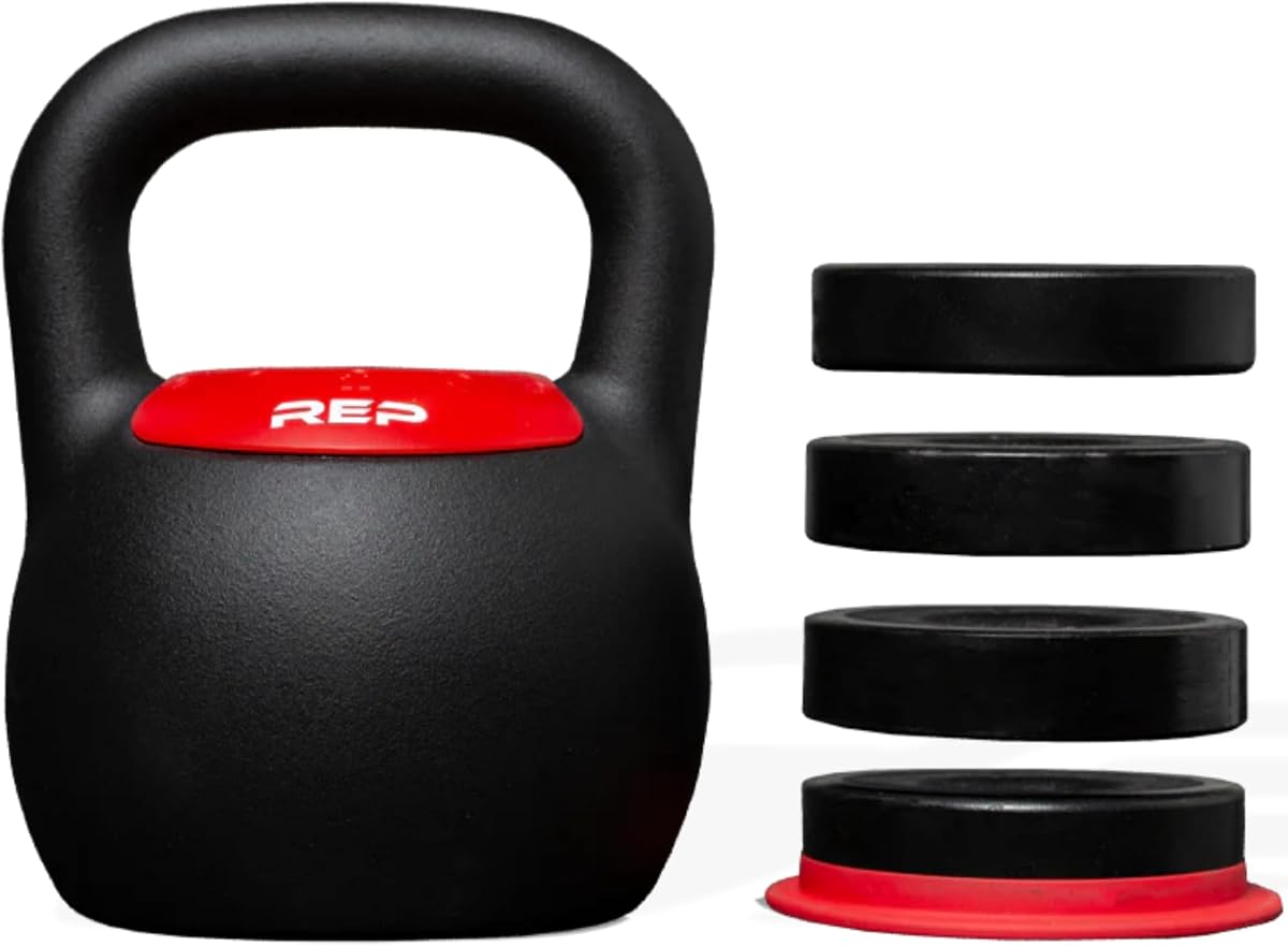 Fitness Adjustable Kettlebell | Weight Set for Home Gym | Strength Training Equipment for Men & Women | Compact Steel Bell with Ergonomic Handle | 20–40 lb (9–18 kg) Variable Options