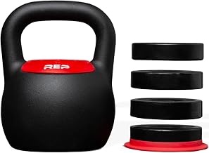 Rep Fitness Adjustable Kettlebell | Weight Set for Home Gym | Strength Training Equipment for Men & Women | Compact Steel Bell with Ergonomic Handle | Choose 16 kg, 24 kg or 40 lb Models