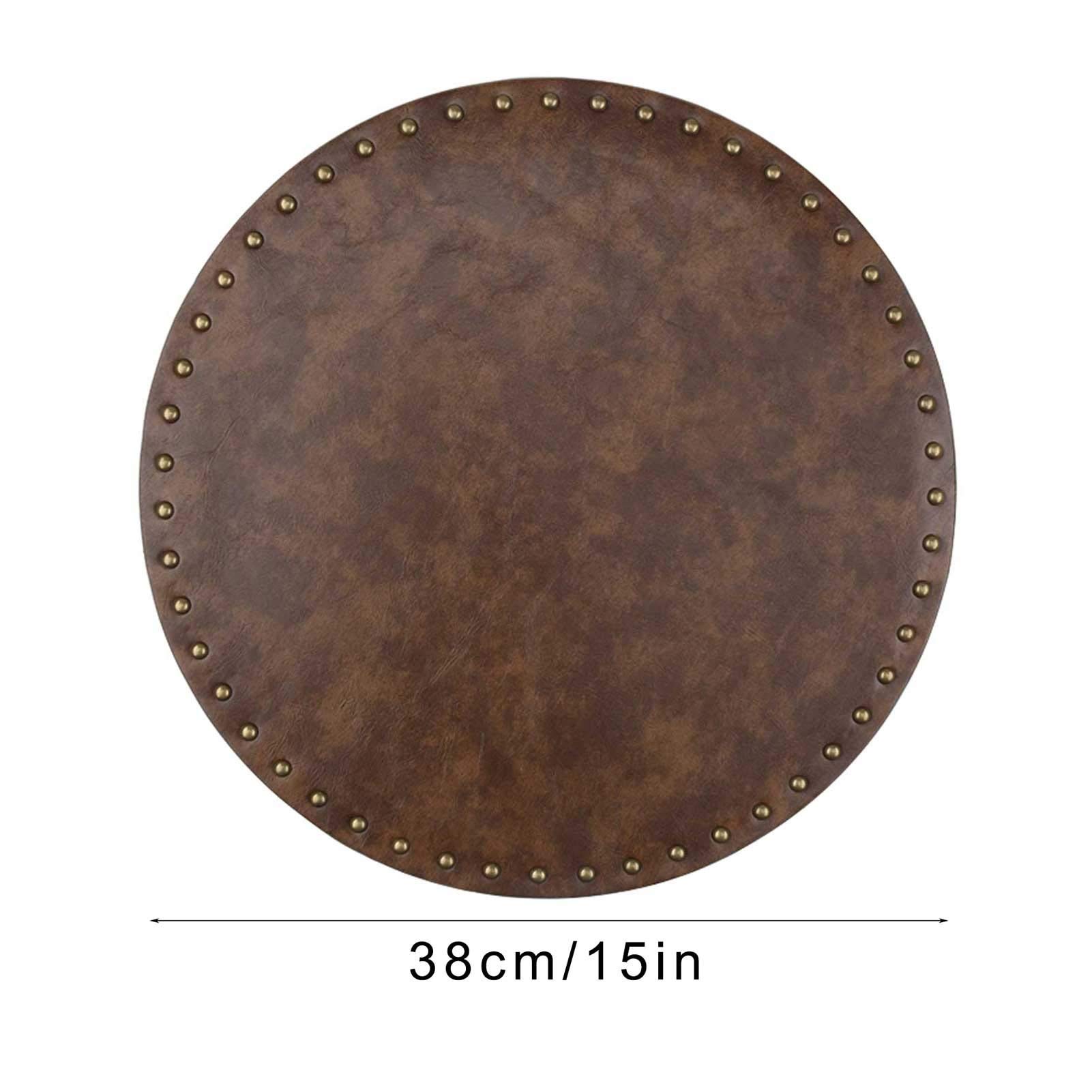 Set di 2 Tovagliette in Similpelle, 38 Cm, Impermeabili, Antimacchia, Resistenti al Calore, in Pu, Antiscivolo E Facili da Pulire, per Tavolo da Cucina E Sala da Pranzo (Marrone)