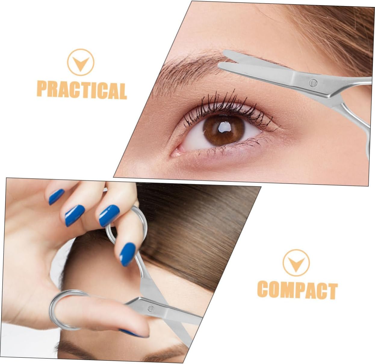 4Pcs Stainless Steel Small Beauty Scissors Tip Eyebrow Eyelash Trimming Scissors for Safe Grooming and Precise Trimming for Go Use