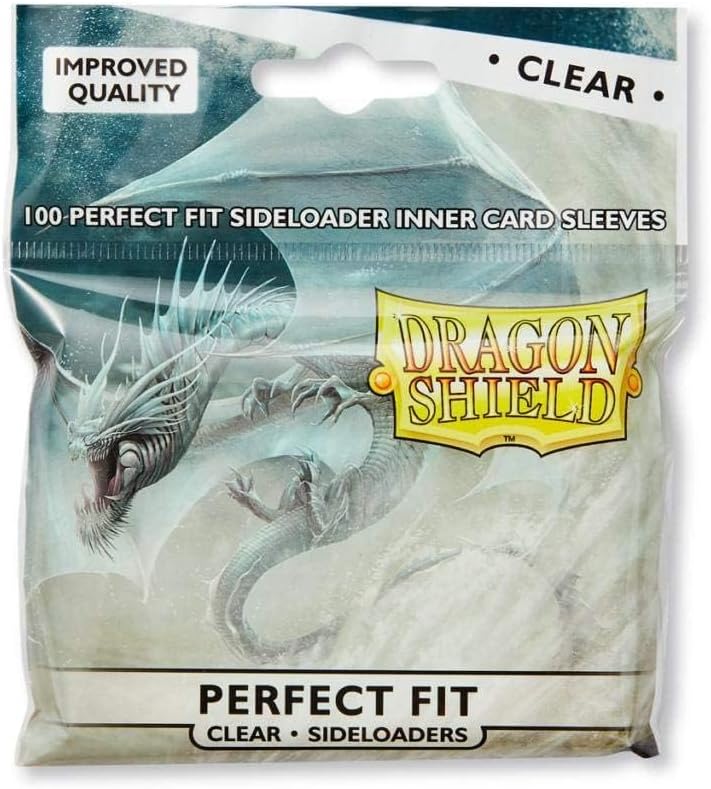 5 Packs Dragon Shield Inner Sleeve Sideloader Clear Standard Size 100 ct Card Sleeves Value Bundle!