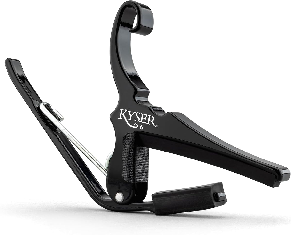 Quick-Change Guitar Capo for 6-string acoustic guitars, Black, KG6BA