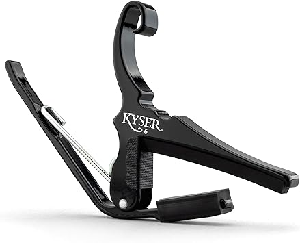 Kyser Quick-Change Guitar Capo for 6-string acoustic guitars, Black, KG6BA