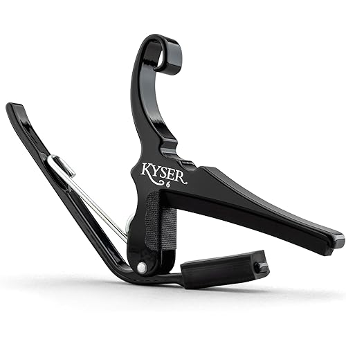 Kyser Quick-Change Guitar Capo for 6-string acoustic guitars, Black, KG6BA