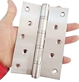 Heavy Duty Door Hinges Stainless Steel Ball Bearing Hinges 6 Inch Door Hinge for Interior & Exterior Doors Square Corners,Heavy Duty Wood Door with Mounting Hardware 2 Pack (White, 6 Inch)
