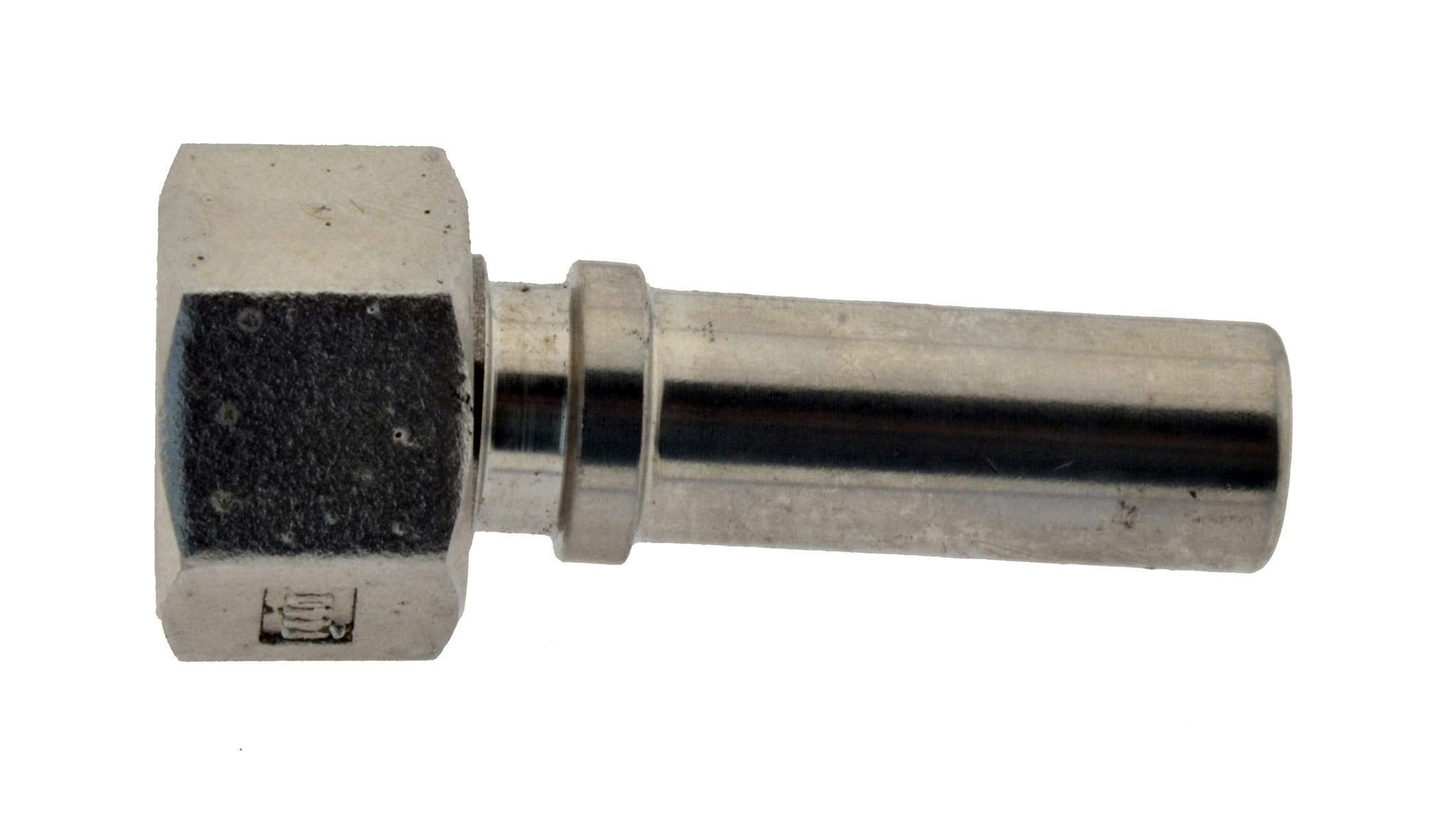 Schlauchtülle mit Überwurfmutter und Sicherungsbund G 1 1/2" - 38 mm, Edelstahl DIN 2817