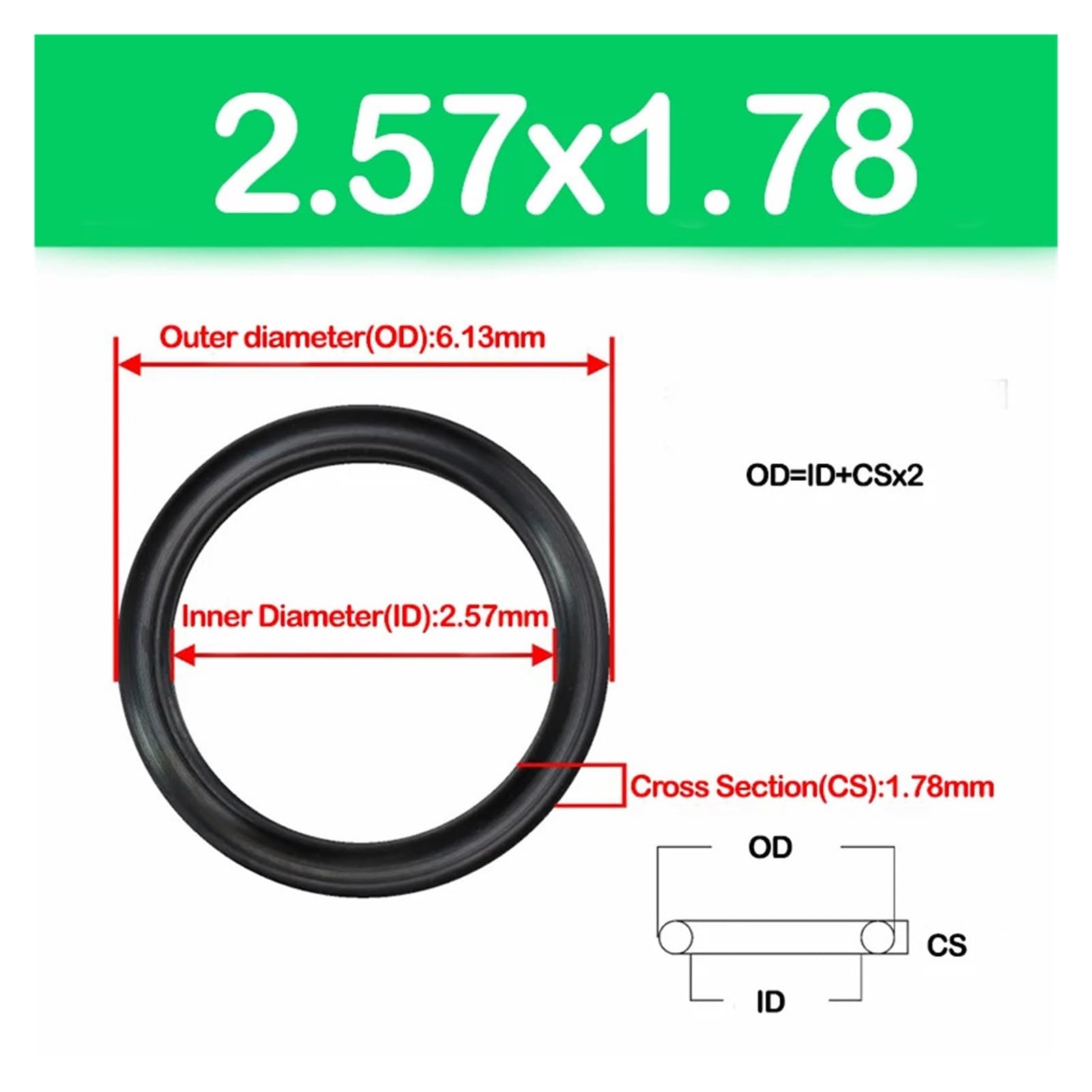 CS 1.78mm,Black NBR X-Ring,Four Lip Seal Ring,Nitrile Rubber,for Hydraulic Cylinders,Piston Rods(15.6x1.78(10pcs))