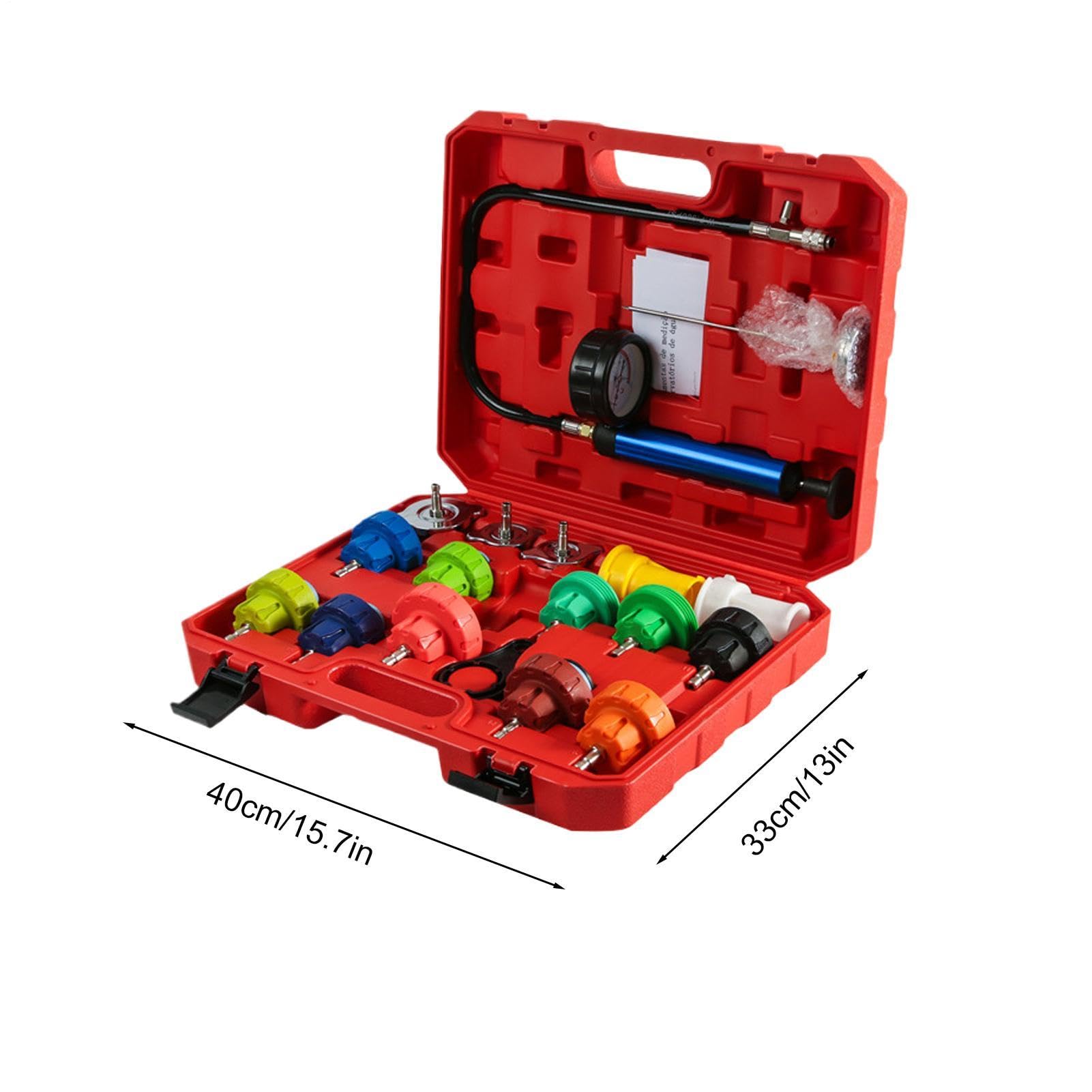Kit per Test Pressione Impianto Refrigerante Test rapido per impieghi | Tester Perdite con Kit Riempimento Sottovuoto Liquido Refrigerante per officina veicoli camper suv riparazione