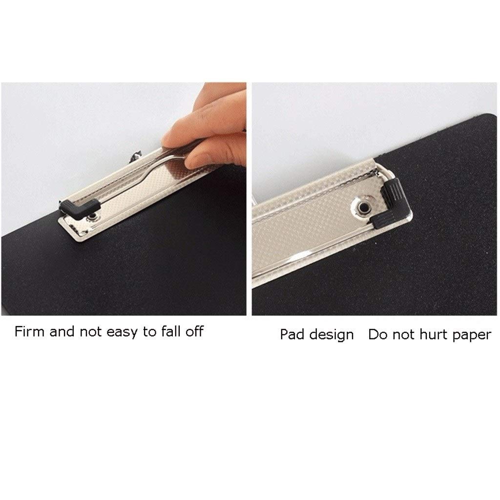 Presse-papiers de fournitures de Bureau Clip di plastica a Forma di Lettera con Clip a Basso Profilo (Confezione da 10) Clip à Profil Bas Durable (Color : Black, Dimensione : A5)