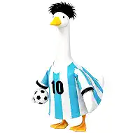 2026 World Soccer Goose Outfit for 23 Inch Porch Statue | Handmade Goose Jersey Costume, Includes Soccer Ball, American Fans, Outdoor Patio Yard Lawn Art