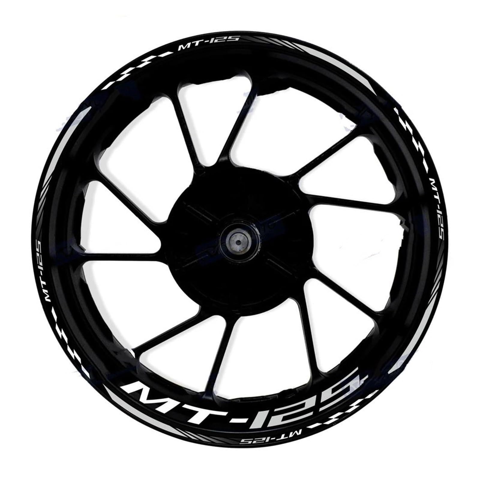 Motorcycle for Yamaha MT-125 MT125 Wheel Stickers Night Reflective Rim(Color17)
