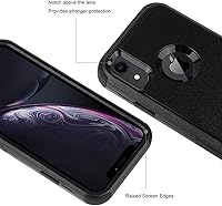Vista 3 de Co-Goldguard Funda para iPhone XR, [3 capas] [a prueba de golpes] [a prueba de caídas] para iPhone XR, funda de protección resistente para iPhone