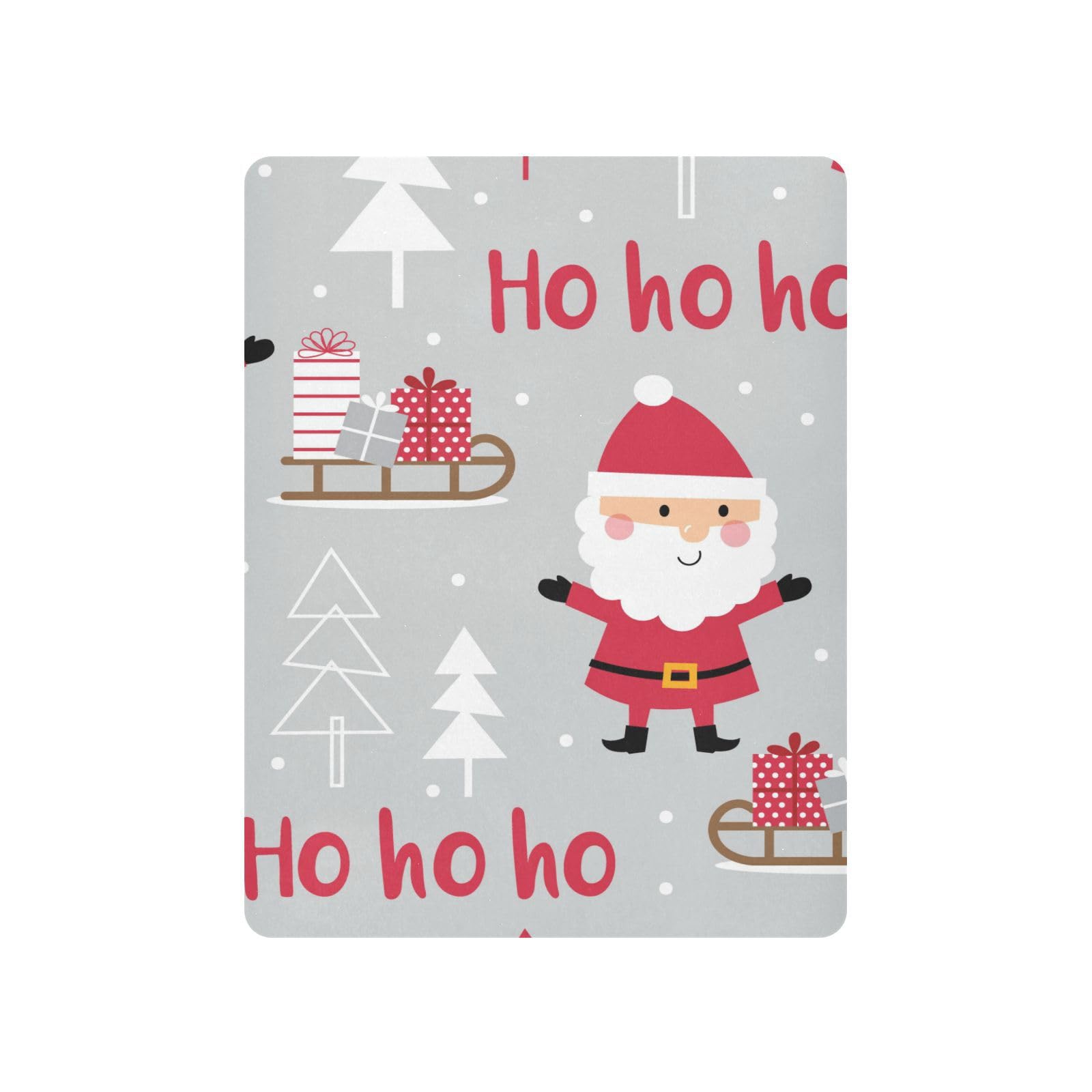 Moudou Christmas Santa Claus Playard Sheet for Boy Girls, Soft Breathable Fitted Toddler Sheet for Standard Playard Bed Mattress, 39 x 27 x 5 Inch