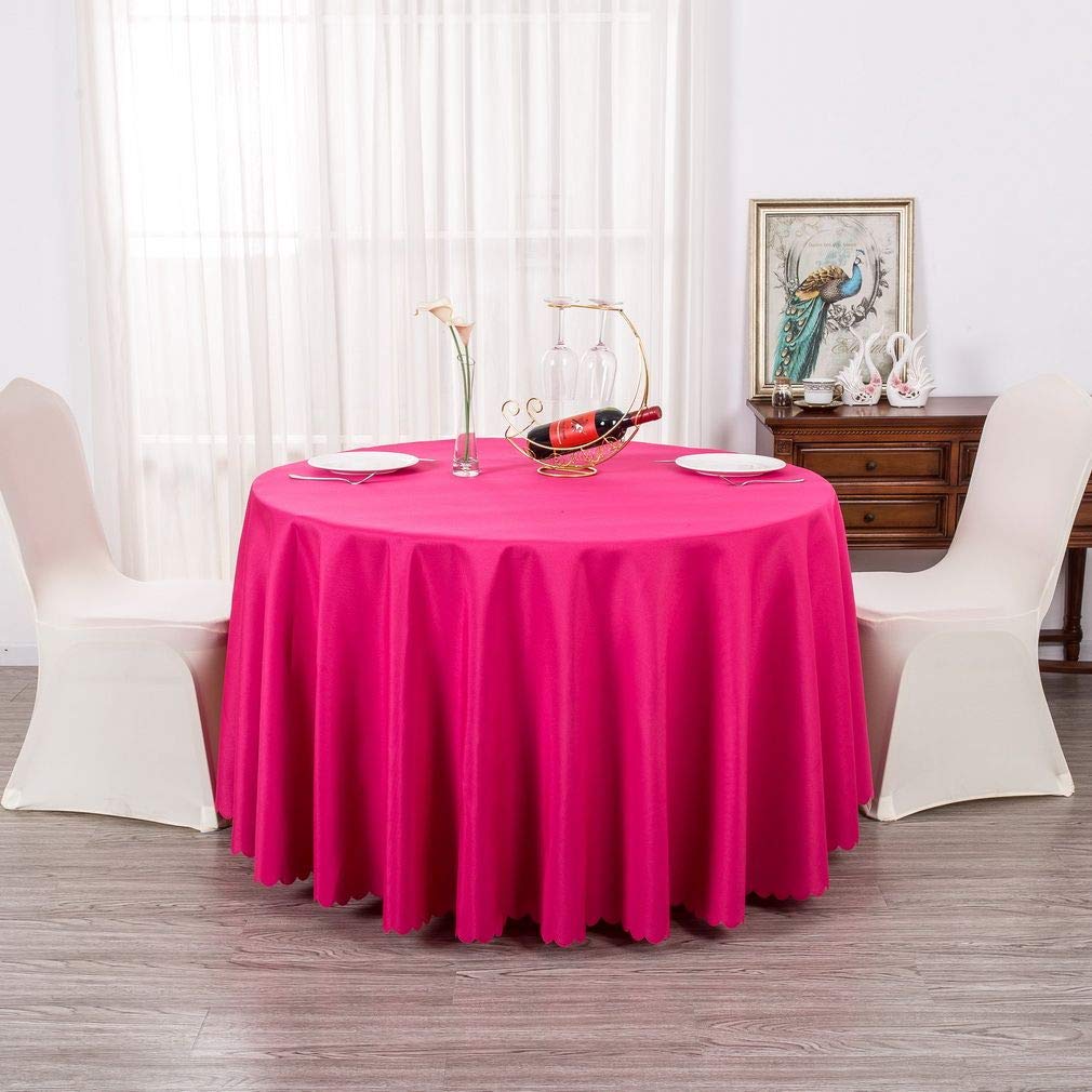 Highdi Tovaglia Rotonda Antimacchia, 3D Rosa Stampa Tavolo Circolare Copertura Antipolvere Impermeabile Moderna Tovaglia Tonda per Matrimonio, Ristorante, Festa (Fiore Rosa,Diametro 120cm