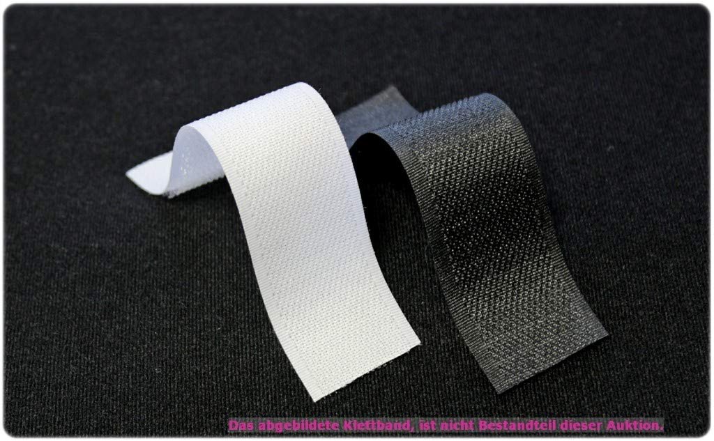 Velcro in velcro con schiuma circa 1,6 mm, tappezzeria per auto, mobili imbottiti (nero, 1,35 m x 5 m)