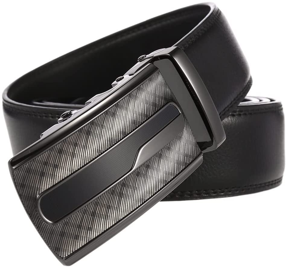 Genuine Leather Dress Belts - Mens Belt For Suits, Jeans, Uniform With Single Prong Buckle - Designed in the4