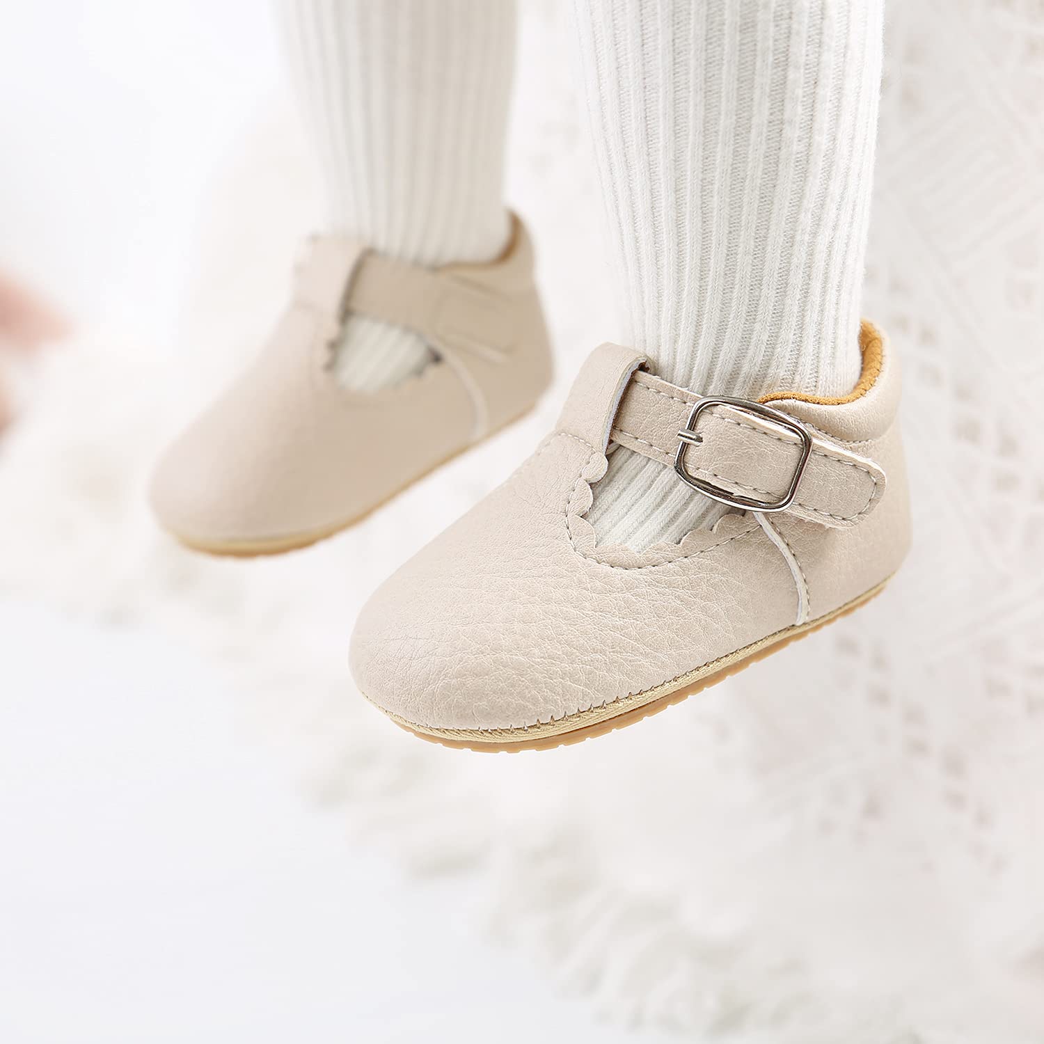 Baby Girls First Walking Shoes Mary Jane PU Leather Anti-Slip Princess Shoes Infant Baby Shoes — view 47