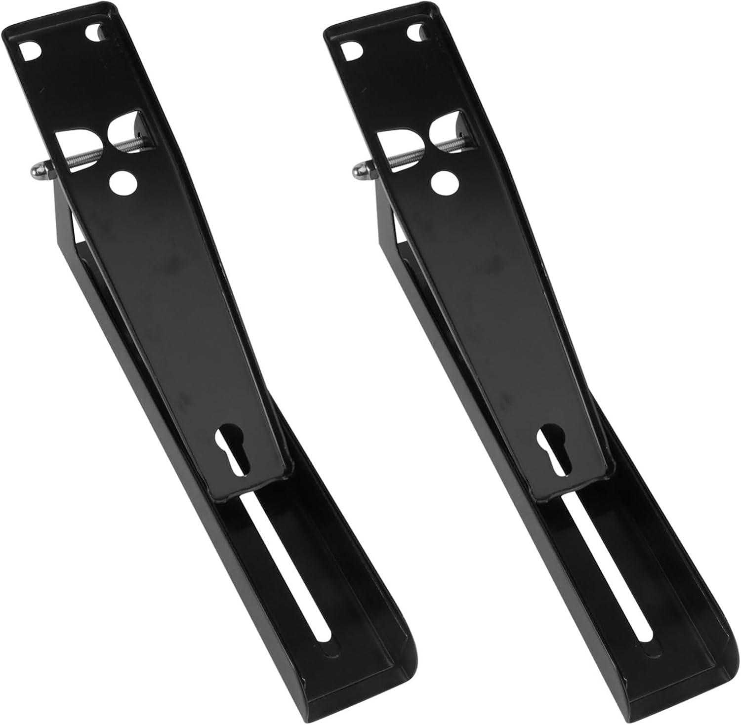Retractable Microwave Oven Rack Wall Mount Holder Made of 304 Stainless Steel with Space Saving Design and Wall Hanging Style for Kitchen Use, Black