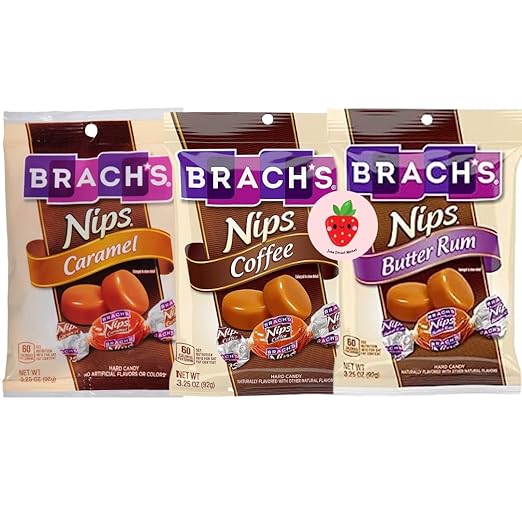 Nips Hard Candy Variety Pack Butter Rum, Caramel, Coffee