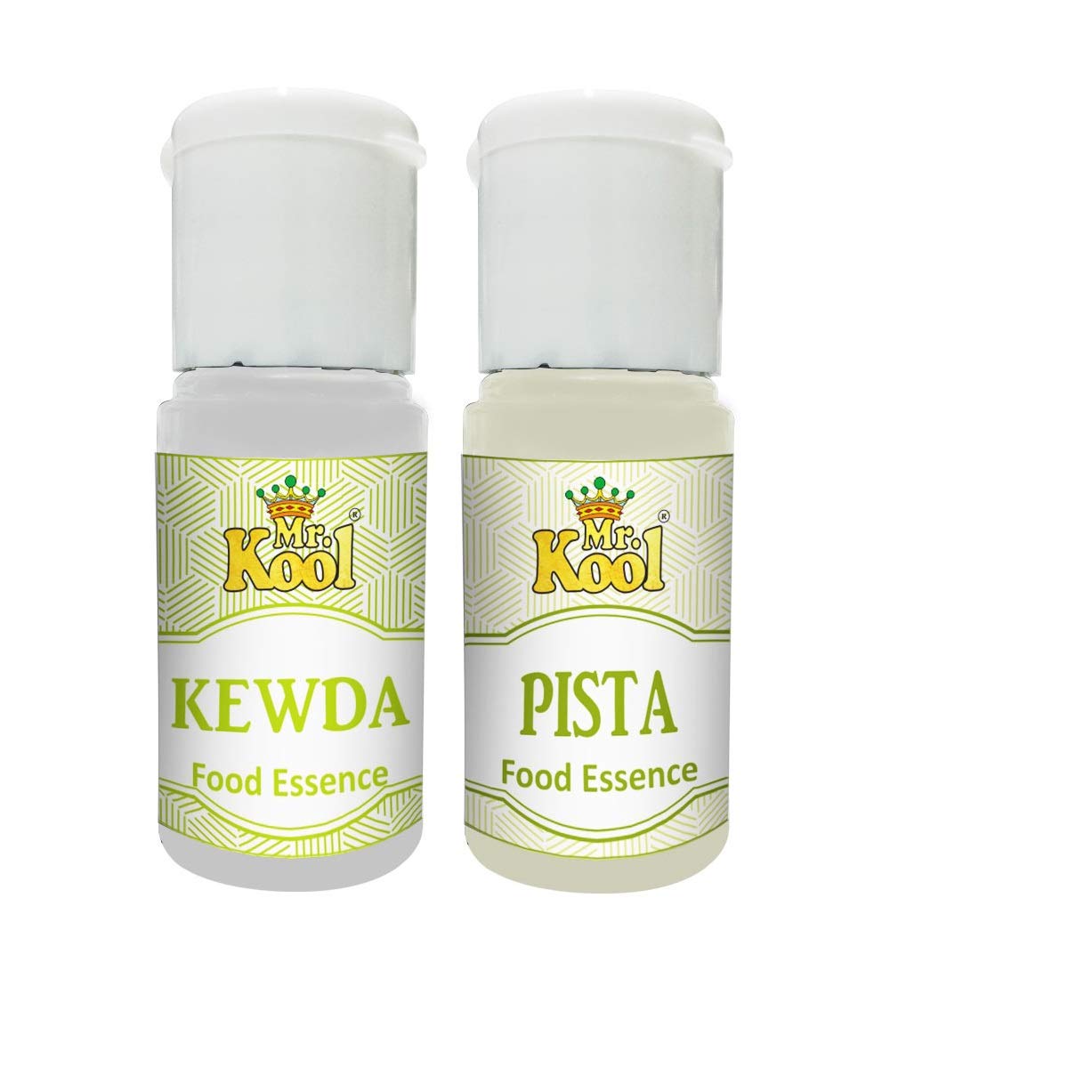 MR. KOOL Food Essence Kewda, Pista Flavors 20ml Each Combo Pack of 2 Essence for Cake, Cookies, Ice Cream, Sweets (40ml)