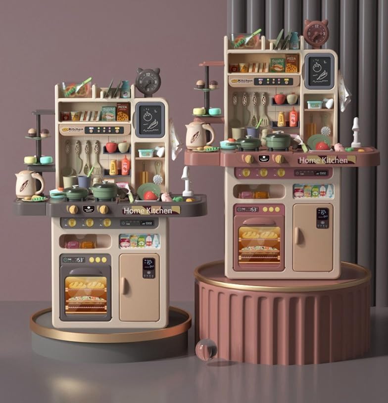 77-Piece Talented Chef Kitchen Play Set – Interactive Light & Sound, Spray & Boiling Water Function – Fun Pretend Cooking Toys for Kids - Image 3 thumbnail