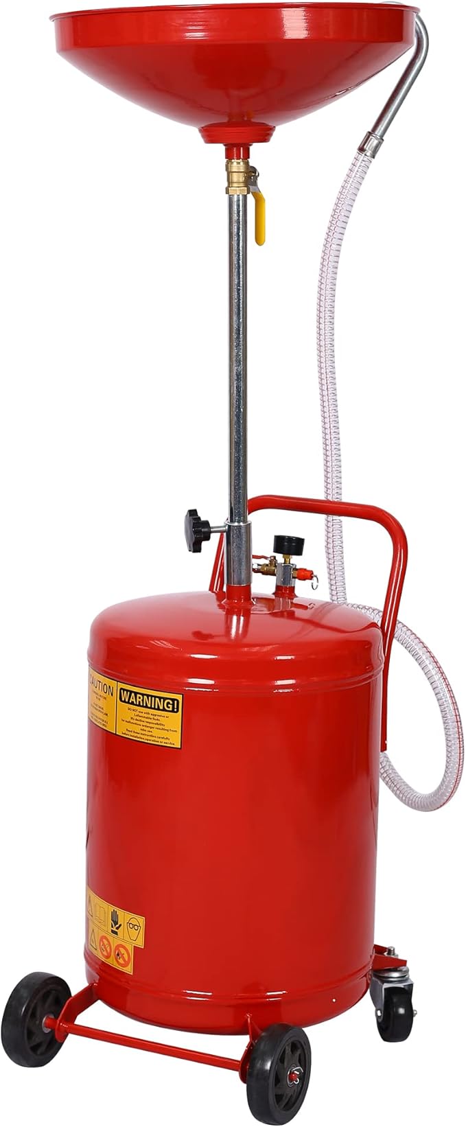 CIATRE 18 Gallon Waste Oil Drain Can, Auto Oil Drain, Height Adjustable Portable
