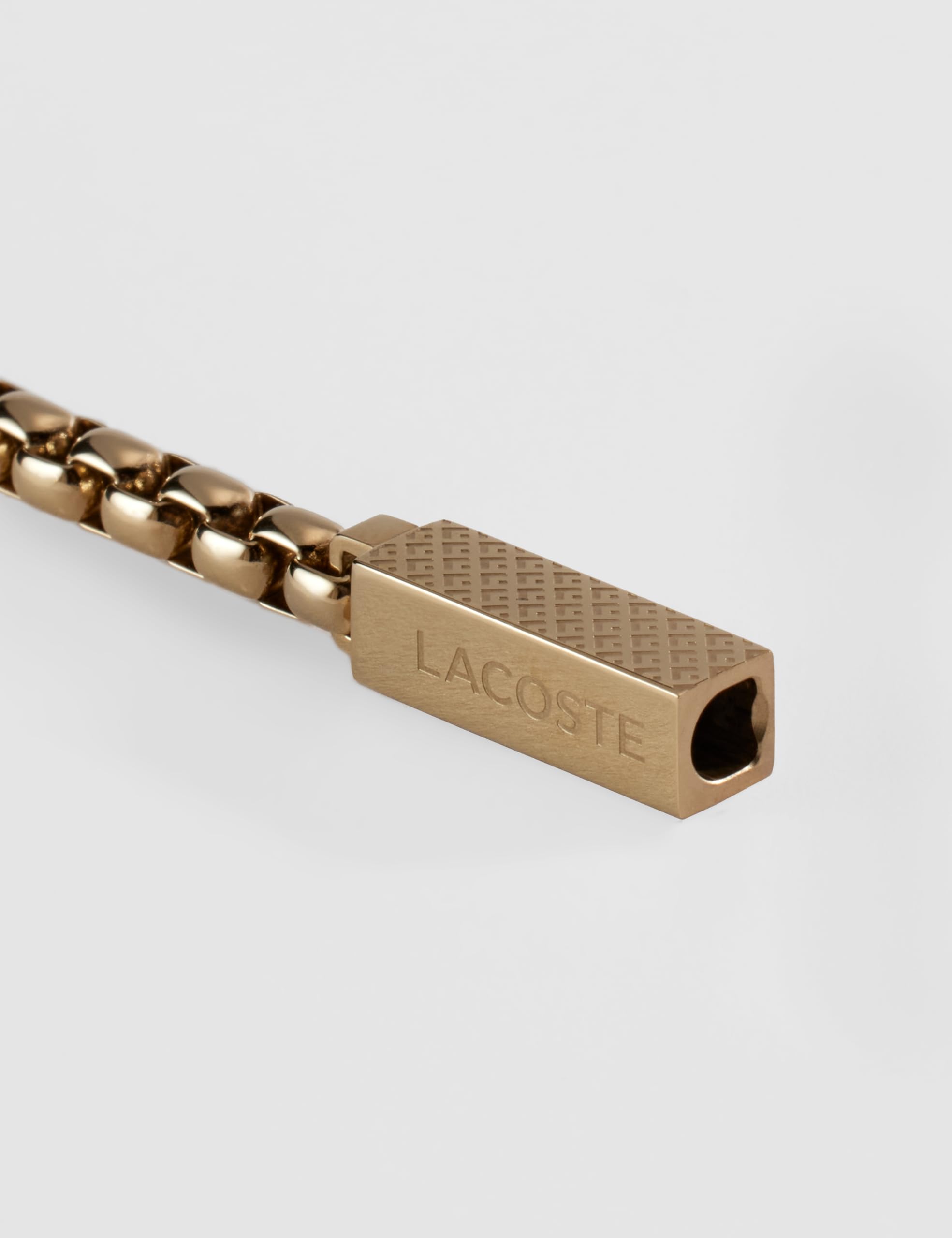 Lacoste Collana a catena da uomo Collezione L'ESSENTIEL Decorato con disegno petit piqué disponibile in oro o argento