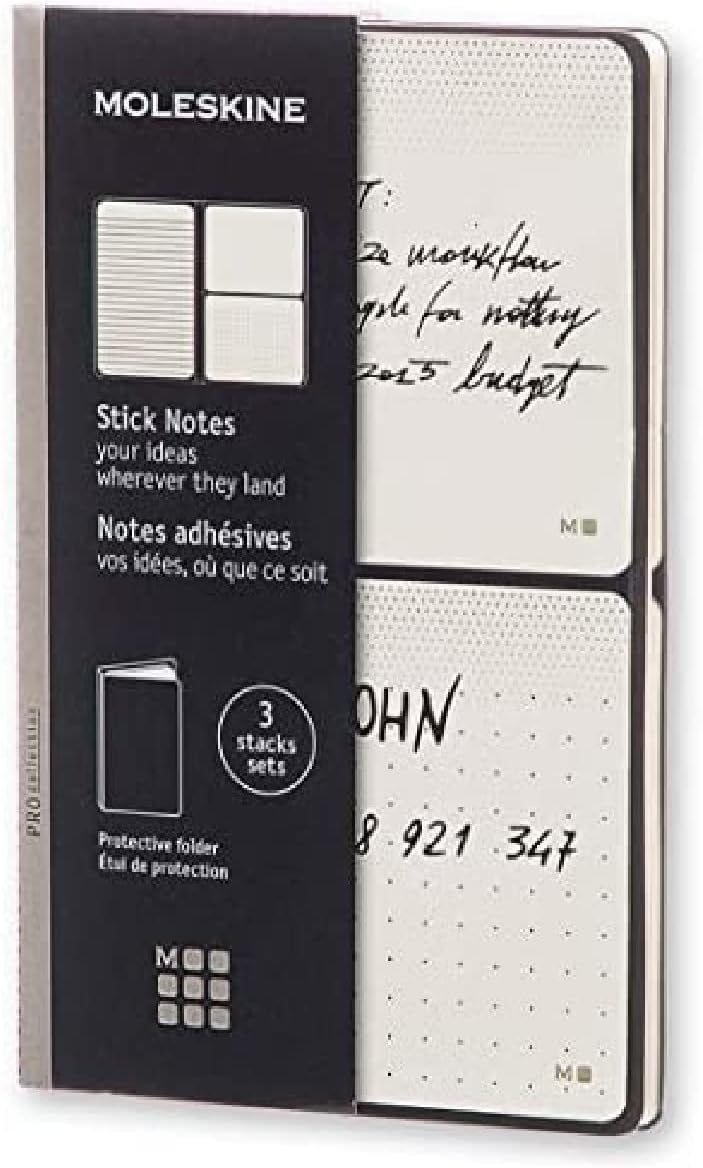 Amazon.co.jp Moleskine Pro Collection Stick Notes 3 Packs of 20 Stick Notes (2 Plain/I Ruled