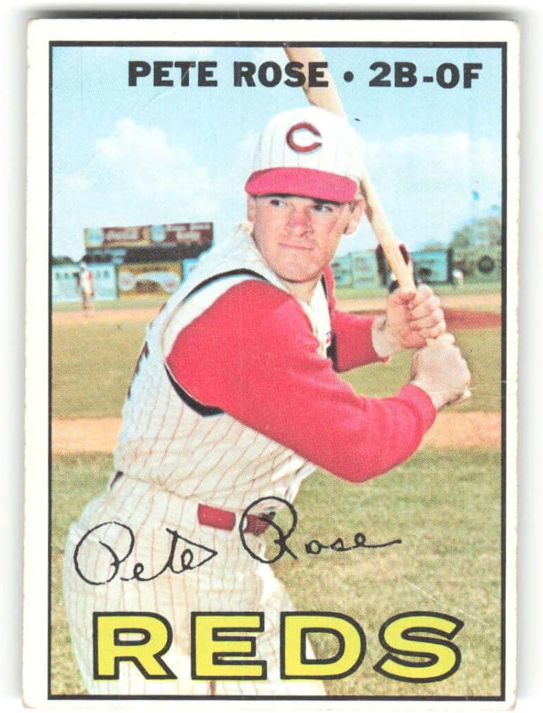 1967 Topps (EX) #430 Pete Rose Cincinnati Reds MLB Vintage Baseball Trading Card