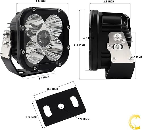 Miniatura 7 de Chelhead Luz LED ámbar DRL de 45 W, impermeable, 65 W, cada cápsula, compatible con camiones, Tacoma Bronco, tractor, Polaris Can Am X3 UTV