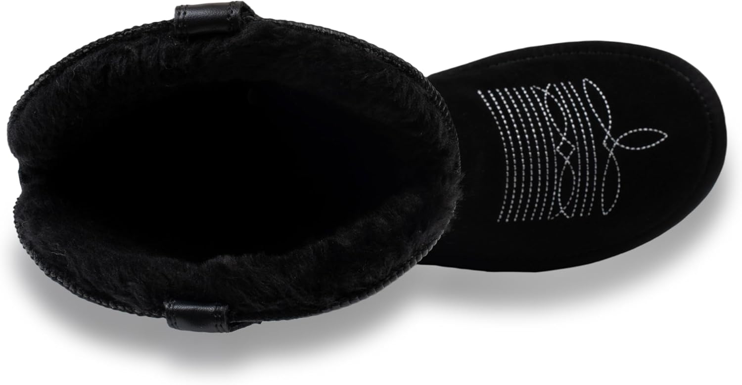 Genuine Leather Suede Platform Womens Winter Snow Boots Fur Lining Pull on Fuzzy Warm Boots with Memory Foam Lightweight Winter Shoes - Image 5