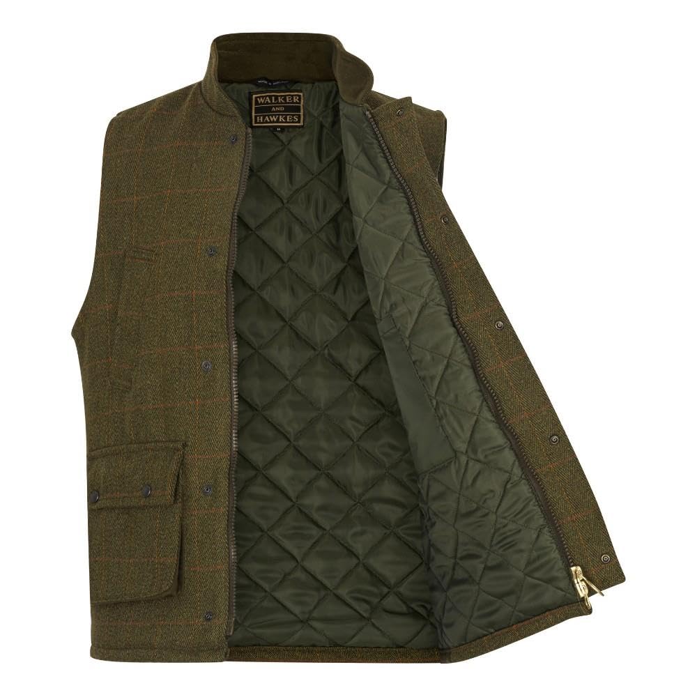 WALKER AND HAWKES - Gilet da tiro Derby Tweed Barrington da Uomo