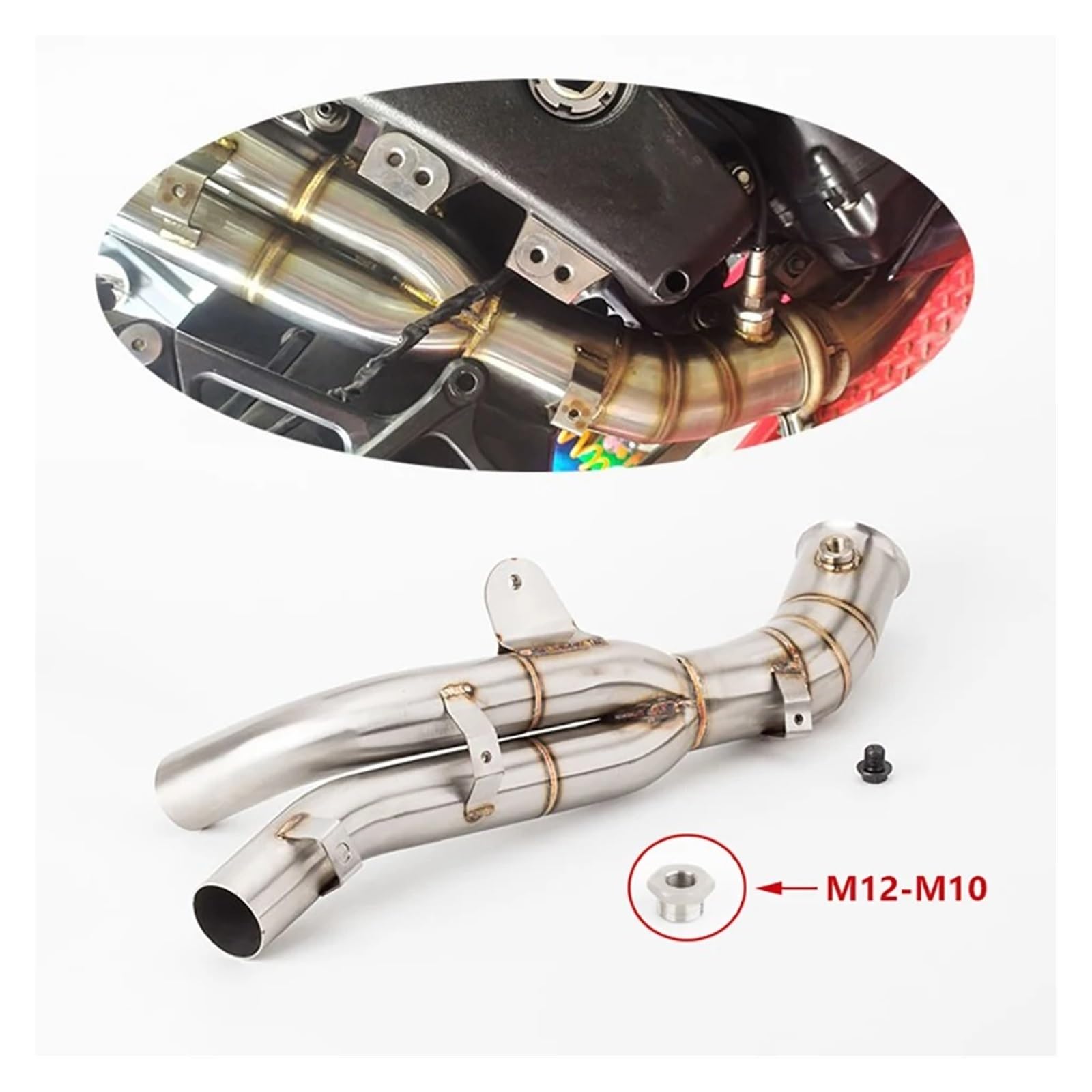 Escape Moto Para R1 2009-2014 Para YZF-R1 YZF R1 Tubo De Escape Tubo De Enlace De Escape De Motocicleta Silenciador De Escape