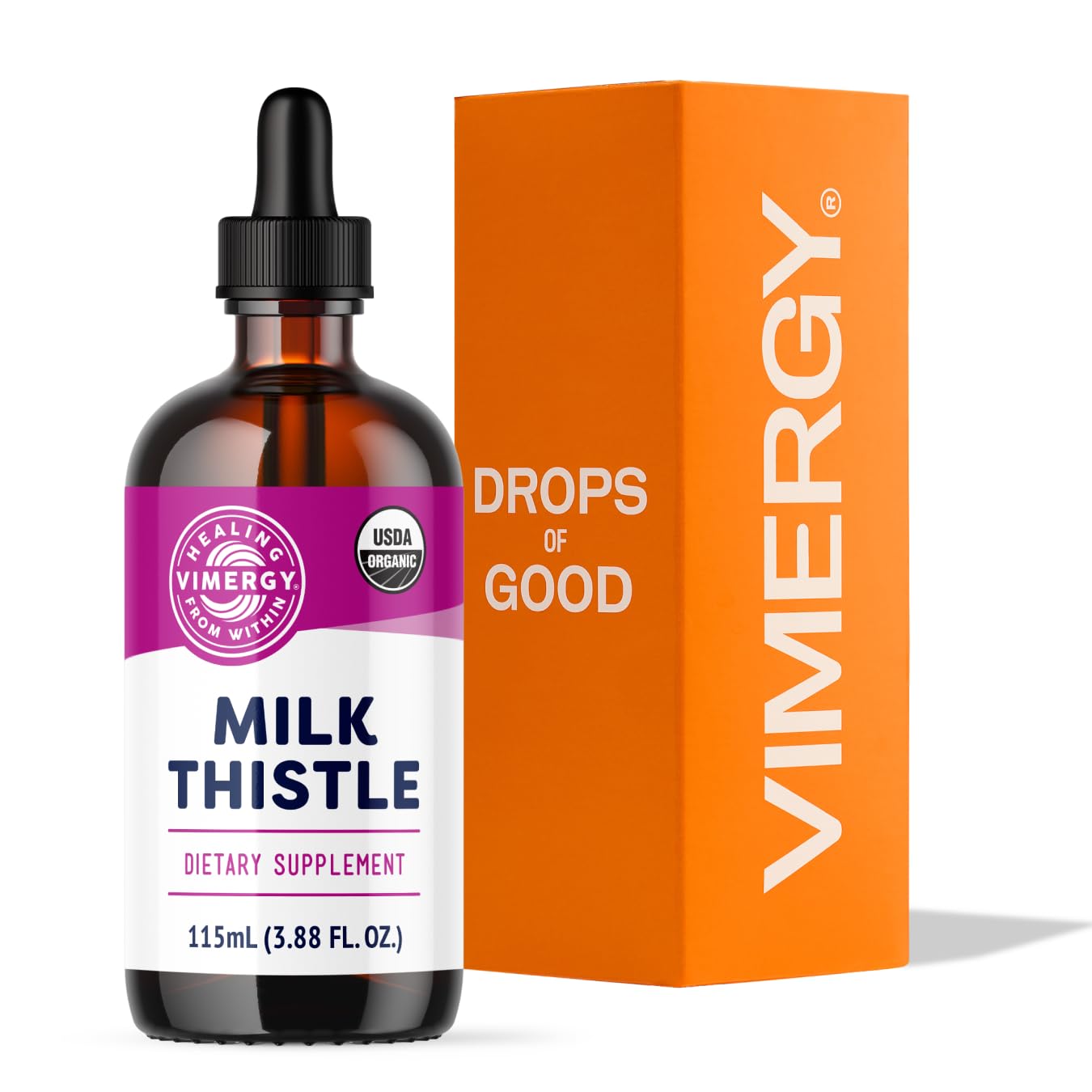 Milk Thistle – Supports Liver Function* – Promotes Healthy Digestion* – USDA Certified Organic, Vegan, Gluten-Free – 115 mL (57 Servings)