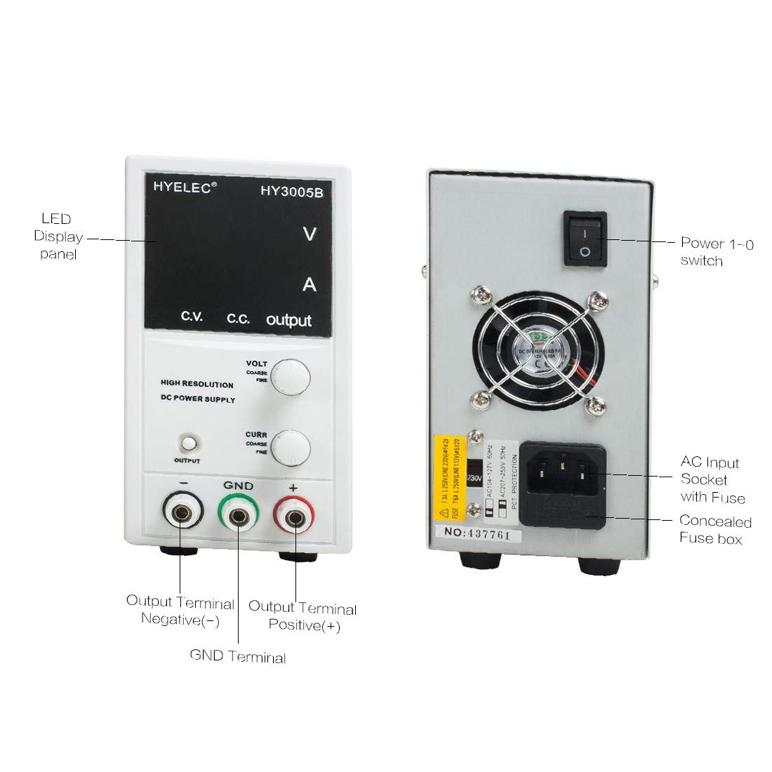 110V / 220V Variable 0-30V 0-5A Digital LED Ajuste de precisión ajustable DC Fuente de alimentación de conmutación ajustable(110 ν / 220ν variabel 0-30 ν 0-5A Digital LED einstellbar Präzi