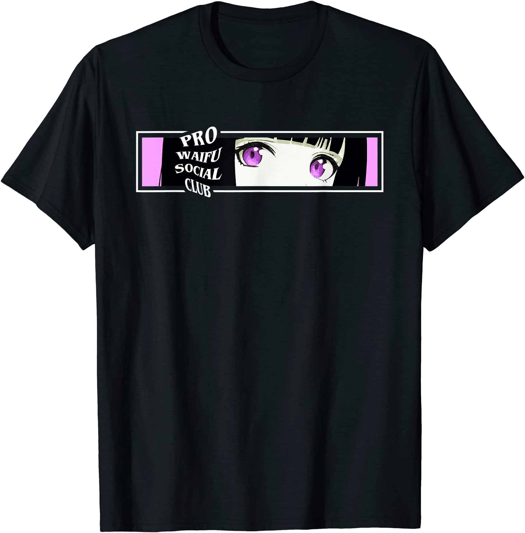 Pro Waifu Social Club Anime Eyes Aesthetic Otaku T-Shirt